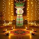 ALILA Diwali Hanging Lantern Lamp Shade Akash Kandil For Balcony Jhumar For Xmas Christmas Home Living Room Decor Decoration (Self Assembly - DIY: DO IT Yourself) (M4)
