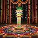 ALILA Diwali Hanging Lantern Lamp Shade Akash Kandil For Balcony Jhumar For Xmas Christmas Home Living Room Decor Decoration (Self Assembly - DIY: DO IT Yourself)