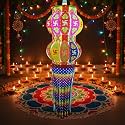 ALILA Diwali Hanging Lantern Lamp Shade Akash Kandil For Balcony Jhumar For Xmas Christmas Home Living Room Decor Decoration (Self Assembly - DIY: DO IT Yourself)