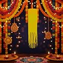ALILA Diwali Hanging Lantern Lamp Shade Akash Kandil For Balcony Jhumar For Xmas Christmas Home Living Room Decor Decoration (Self Assembly - DIY: DO IT Yourself) | Size: Mini/SMALL - 12inches/30cm