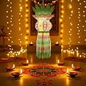 ALILA Diwali Hanging Lantern Lamp Shade Akash Kandil For Balcony Jhumar For Xmas Christmas Home Living Room Decor Decoration (Self Assembly - DIY: DO IT Yourself)