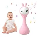 alilo Yoyo Talking Bunny Baby Musical Light-Up Rattle Toys 0-6-12-18 Months, Voice Mimicking Toy, Preloaded 90+ Audio Content, ABC/Number/Notes Learning Toys for Baby Infant Newborn Boy Girl Gifts