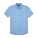 Alimens &amp; Gentle Plaid Mens Short Sleeve Button Down Shirts with Pocket