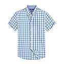 Alimens &amp; Gentle Plaid Mens Short Sleeve Button Down Shirts with Pocket