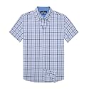Alimens &amp; Gentle Plaid Mens Short Sleeve Button Down Shirts with Pocket