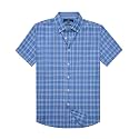 Alimens &amp; Gentle Plaid Mens Short Sleeve Button Down Shirts with Pocket