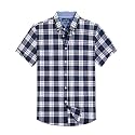 Alimens &amp; Gentle Plaid Mens Short Sleeve Button Down Shirts with Pocket
