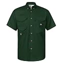 Alimens &amp; Gentle Short Sleeve Fishing Shirt Wicking Fabric Sun Protection Casual Button Down Shirts