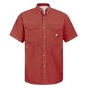 Alimens &amp; Gentle Short Sleeve Fishing Shirt Wicking Fabric Sun Protection Casual Button Down Shirts