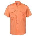 Alimens &amp; Gentle Short Sleeve Fishing Shirt Wicking Fabric Sun Protection Casual Button Down Shirts