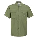 Alimens &amp; Gentle Short Sleeve Fishing Shirt Wicking Fabric Sun Protection Casual Button Down Shirts