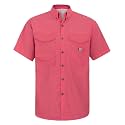Alimens &amp; Gentle Short Sleeve Fishing Shirt Wicking Fabric Sun Protection Casual Button Down Shirts