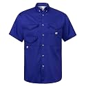 Alimens &amp; Gentle Short Sleeve Fishing Shirt Wicking Fabric Sun Protection Casual Button Down Shirts