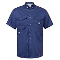 Alimens &amp; Gentle Short Sleeve Fishing Shirt Wicking Fabric Sun Protection Casual Button Down Shirts