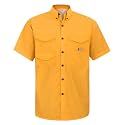 Alimens &amp; Gentle Short Sleeve Fishing Shirt Wicking Fabric Sun Protection Casual Button Down Shirts
