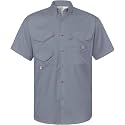 Alimens &amp; Gentle Short Sleeve Fishing Shirt Wicking Fabric Sun Protection Casual Button Down Shirts
