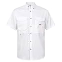 Alimens &amp; Gentle Short Sleeve Fishing Shirt Wicking Fabric Sun Protection Casual Button Down Shirts