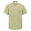 Alimens &amp; Gentle Short Sleeve Fishing Shirt Wicking Fabric Sun Protection Casual Button Down Shirts