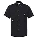 Alimens &amp; Gentle Short Sleeve Fishing Shirt Wicking Fabric Sun Protection Casual Button Down Shirts