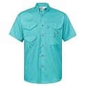 Alimens &amp; Gentle Short Sleeve Fishing Shirt Wicking Fabric Sun Protection Casual Button Down Shirts