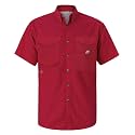 Alimens &amp; Gentle Short Sleeve Fishing Shirt Wicking Fabric Sun Protection Casual Button Down Shirts