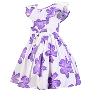 Alina Enterprises Cotton Floral Digital Printed Girls
