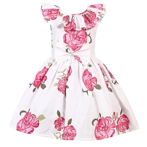 Alina Enterprises Cotton Floral Digital Printed Girls