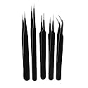 Alis 5 Pcs ESD Precision Multifunction Tweezers Set, Upgraded Anti-Static Professional Tweezers Precision for Eyebrows, Women, Splinter &amp; Ingrown Hair Removal, Electronic Repairing.
