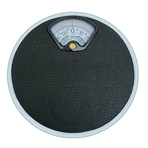 alis analog weight bathroom scale with rotating dial display reliable scale track non-slip amp scratch resistant platform  body weight machine round shape 0-130kg bp-a028
