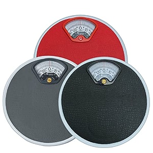 alis analog weight bathroom scale round with reliable scale track non-slip amp scratch resistant platform  body weight machine colour may very round shape 0-130kg
