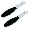 Alis Double-sided Foot File Callus Remover - Pedicure Foot Scrubber | Emery Scrub Care Tool for Wet and Dry Feet - Immediately Reduces Dead Skin (Curved Pedicure Scraper, BP-067C)