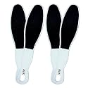 Alis Double-sided Foot File Callus Remover - Pedicure Foot Scrubber | Emery Scrub Care Tool for Wet and Dry Feet - Immediately Reduces Dead Skin (Curved Pedicure Scraper, BP-067C)