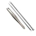 Alis Professional Slant Tip Tweezer &amp; Blackhead Remover Needles for Blackhead, Acne Removal and Eyebrows, Ingrown Hair Daily Beauty Tool (Combo Tweezer &amp; Blackhead Needle)