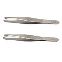Alis Professional Slant Tip Tweezer for Upper Lip, Eyebrows, Ingrown Hair, Plucking Daily Beauty Tool (Tweezer Set of 1)