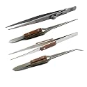 Alis Soldering Tweezer Combo Set Including Crossover &amp; Curved Cross locking, Straight Solder Non-Locking Tweezer &amp; Fine Serrated Locking Tweezer For Soldering/Jewellery Repair And Making