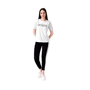 alisba women39s cotton tracksuit set with round neck full sleeve straight length relagur fit and drawstring closure pant