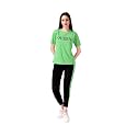 ALISBA Women's Cotton Tracksuit Set with Round Neck Full Sleeve Straight Length Relagur Fit and Drawstring Closure Pant