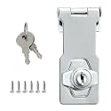 Alise Keyed Hasp Latch,3 Inch Safety Padlock Hasp for Cabinets