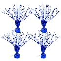 ALISSAR 4-Pack Glitter Blue Star Centerpieces-Table Decorations for Home Decor Birthday Wedding Anniversary Decor (Blue)