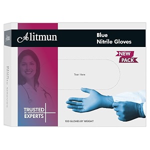 procare blue nitrile gloves pack of 100 disposable powder-free examination hand gloves medium size multi-purpose with durability surgical amp general gloves medium pack of 100 blue