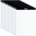 Alitte Legal Notepads 8.5 x 11, Pack of 12 - Perforated Wide Ruled Writing Pad - Premium Thick Paper, No Ink Bleeding - Blank Legal Pads For Home, Office, School, Business - 50 Sheets Per Notebook