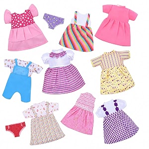 9 pcs doll clothes  15 pcs accessories set for 12 inch girl doll