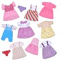 9 Pcs Doll Clothes + 15 Pcs Accessories Set for 12 Inch Girl Doll