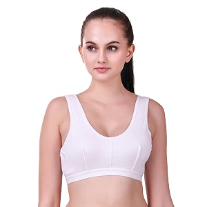 alive cotton blend full coverage non-padded sports bra for women and girls