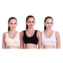 ALIVE Cotton Blend Full Coverage Non-Padded Sports Bra for Women and Girls