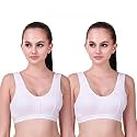 ALIVE Cotton Blend Full Coverage Non-Padded Sports Bra for Women and Girls