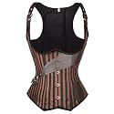Alivila.Y Fashion Corset Womens Faux Leather Steampunk Corsets Victorian Bustier Top