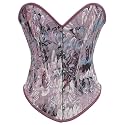Alivila.Y Fashion Womens Vintage Floral Denim Overbust Corset Bustier Top