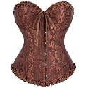 Alivila.Y Fashion Womens Vintage Floral Denim Overbust Corset Bustier Top