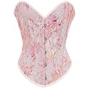 Alivila.Y Fashion Womens Vintage Floral Denim Overbust Corset Bustier Top